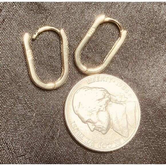 X Hinged Hoop Earrings - Picture 2 of 2